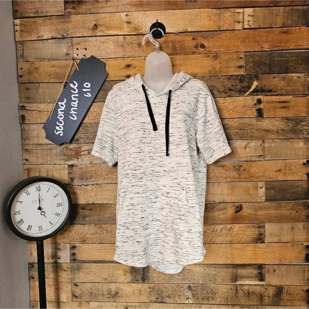 SALE-Sunday work clothes women's light heather gray tunic hoodie sweatshirt SZ L